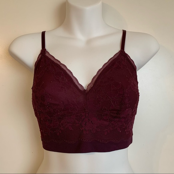 Victoria Secret Burgundy Lace Bralette Size SP - Picture 3 of 6